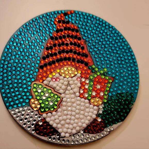 Christmas Gnome with Presents Coaster - Picture 2 of 3